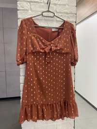 Платье коричневое рыжое Barbara Alvisi Imperial Kontatto Италия