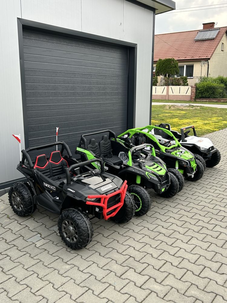 Auto na akumulator dwuosobowe 24V 4x200Watt Miękkie koła Skóra BUGGY