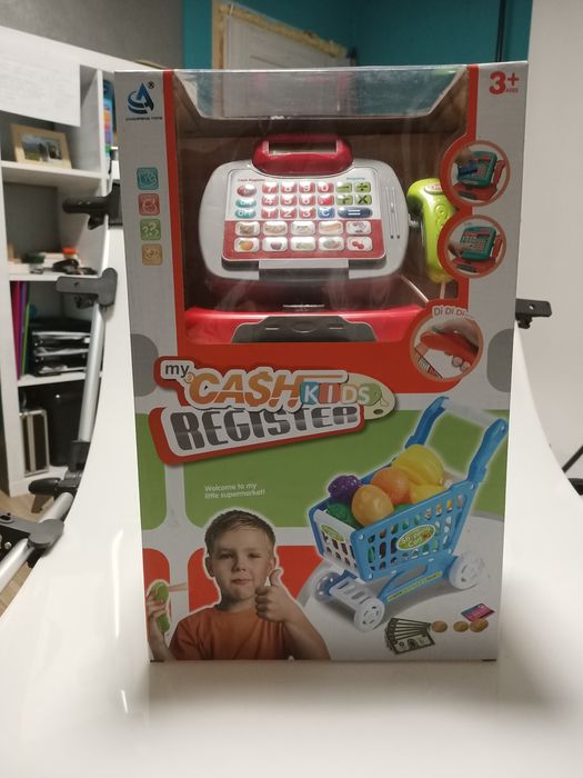 Kasa fiskalna wózek sklepowy Zabawa w sklep