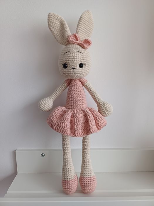 Króliczek robiony na szydełku handmade
