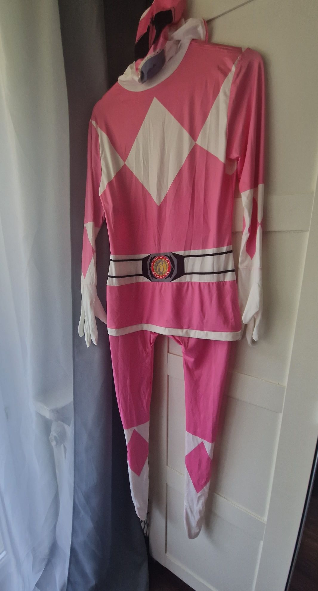 Nowy! Strój Power rangers rozowy kombinezon karnawał halloween przebra
