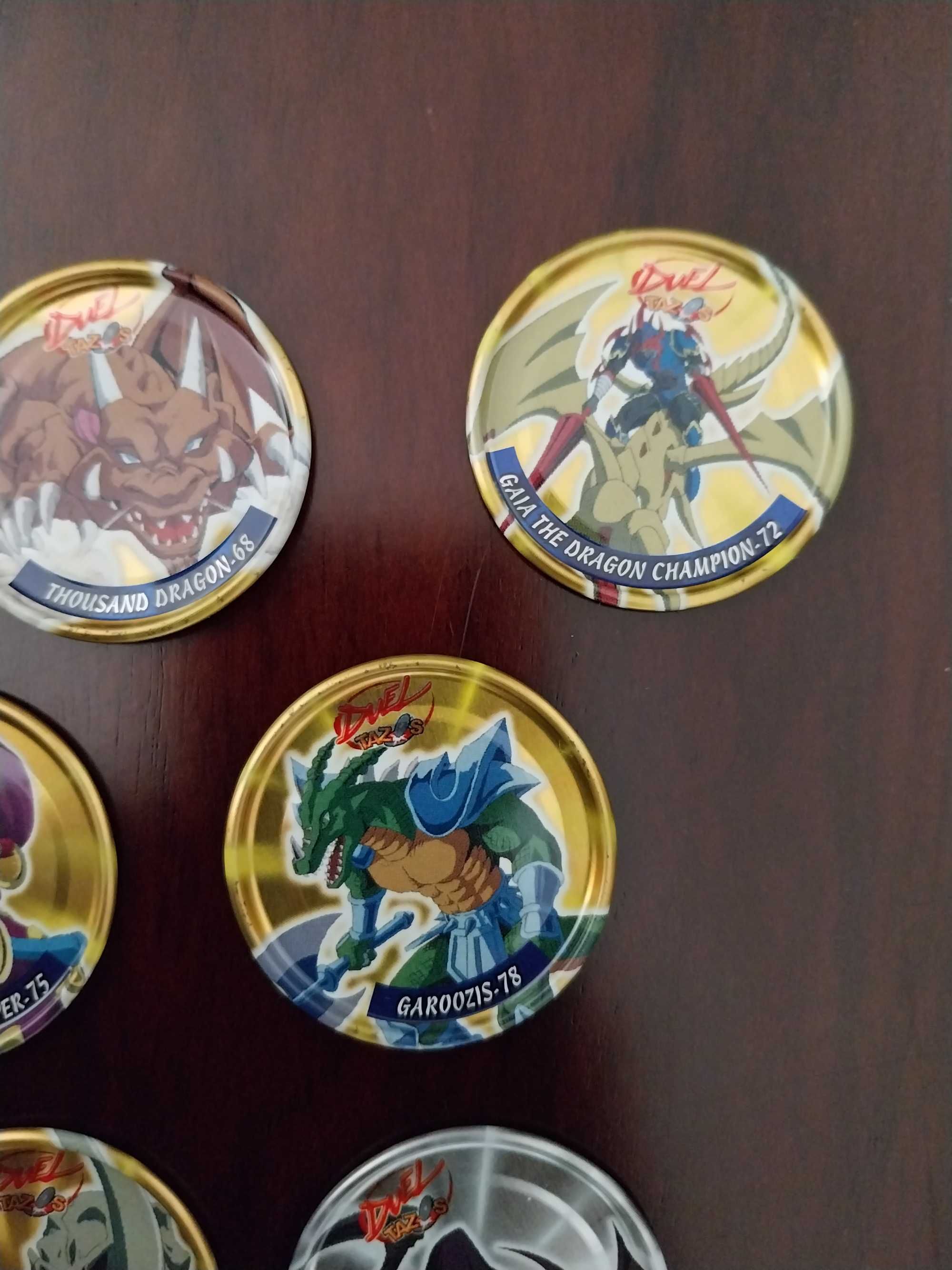 Conjunto de 7 Duel Tazos Yu Gi Oh