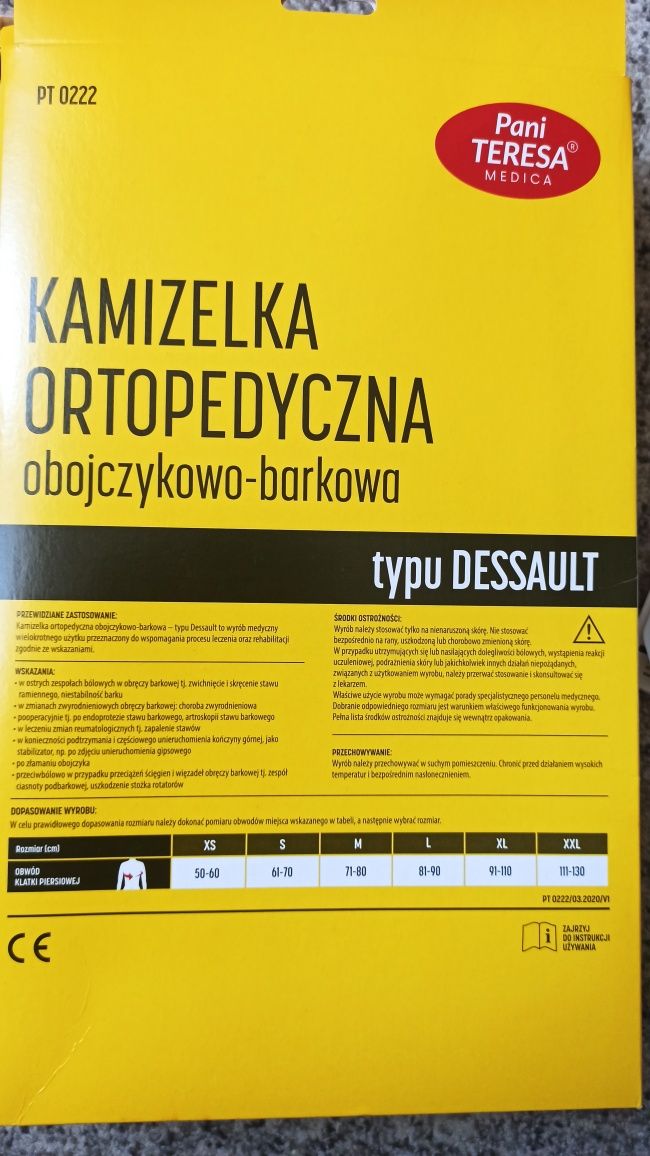 Kamizelka ortopedyczna obojczykowa-barkowa XL, Dessault