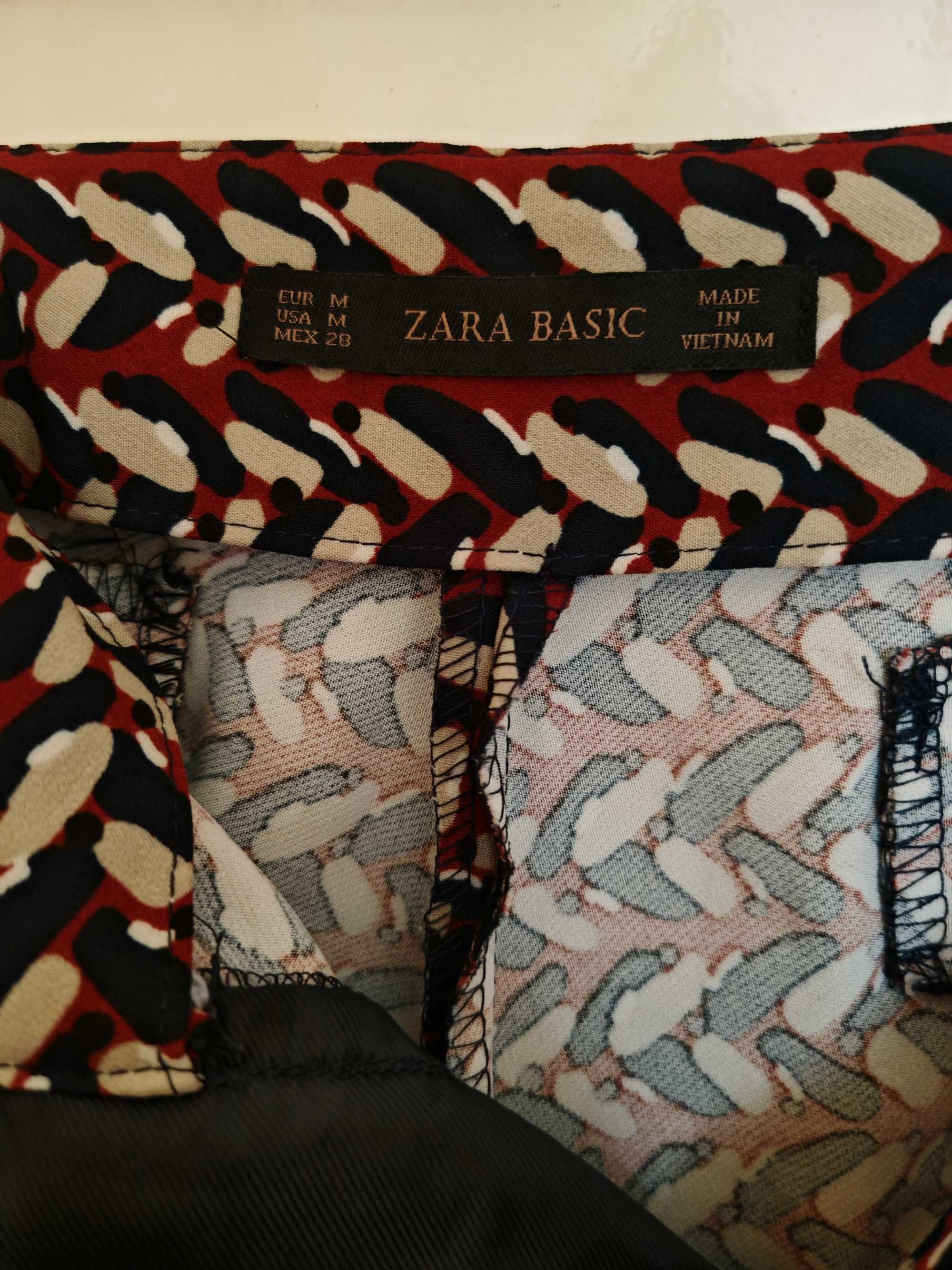 Spodnie wzorzyste ZARA Basic rozmiar M