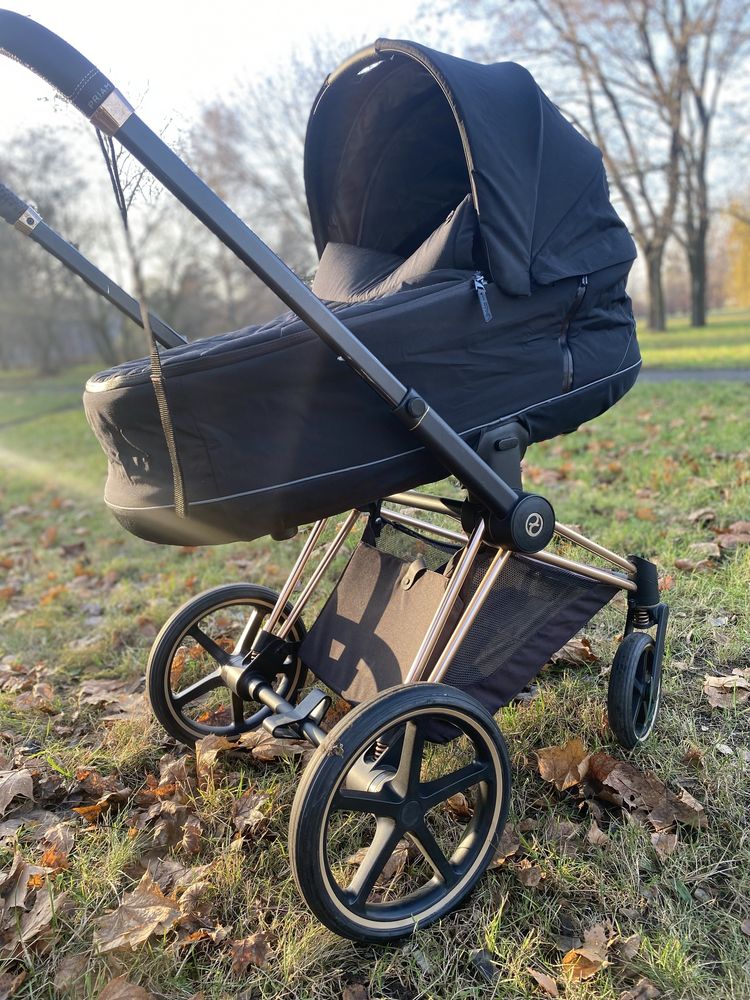 Cybex Priam 3.0 2w1 wózek deep balck / rose gold , gondola, spacerówka
