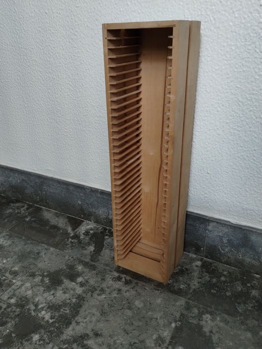 Organizador Cds madeira pinho