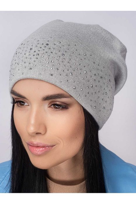 Женская стильная шапка со стразами. Разные цвета!!!
