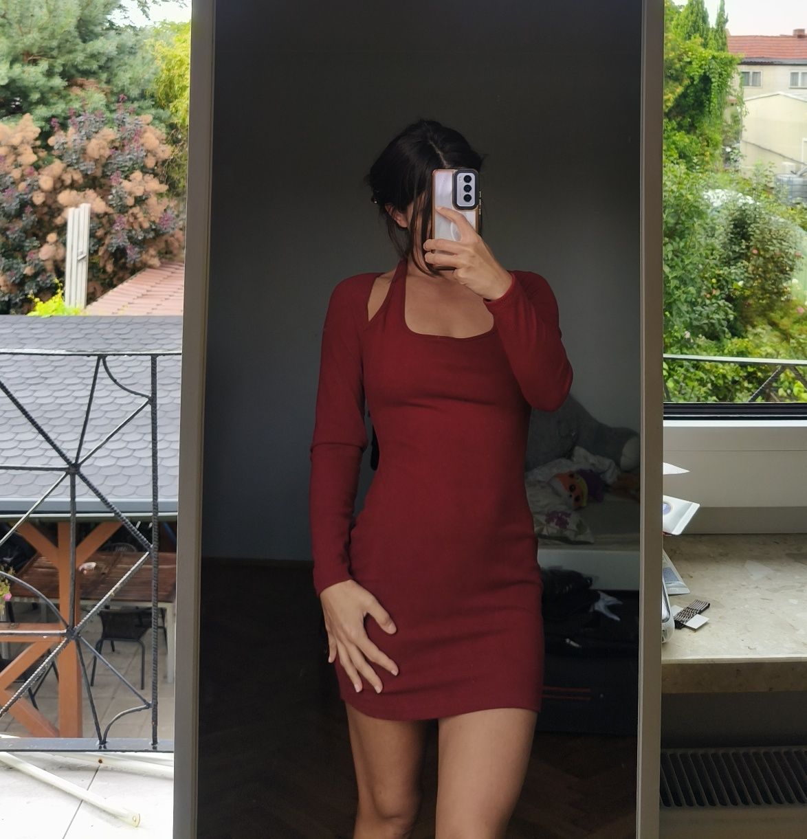 Nowa sukienka bandazowa prażek sukienka dress S M