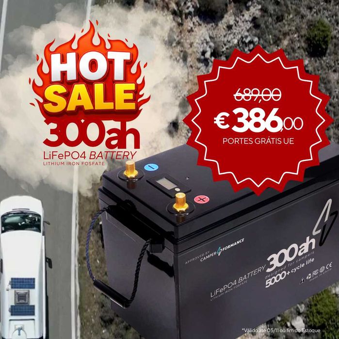 Bateria Lítio 12v 300ah Autocaravana | PROMO | Entrega Imediata
