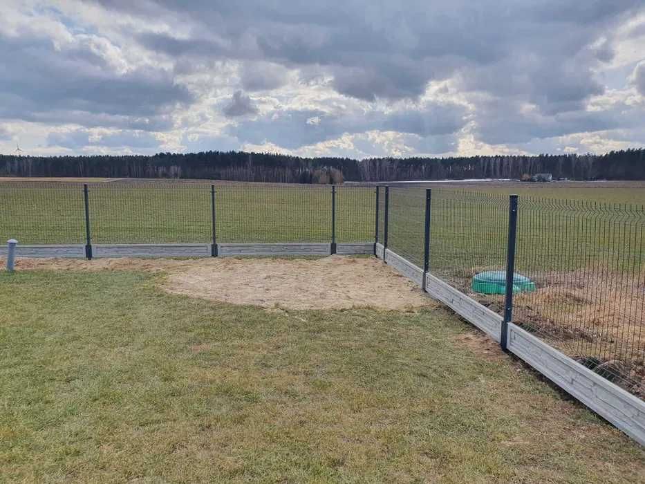 Ogrodzenie panelowe, podmurówka, montaż brama siatka płoty z montażem