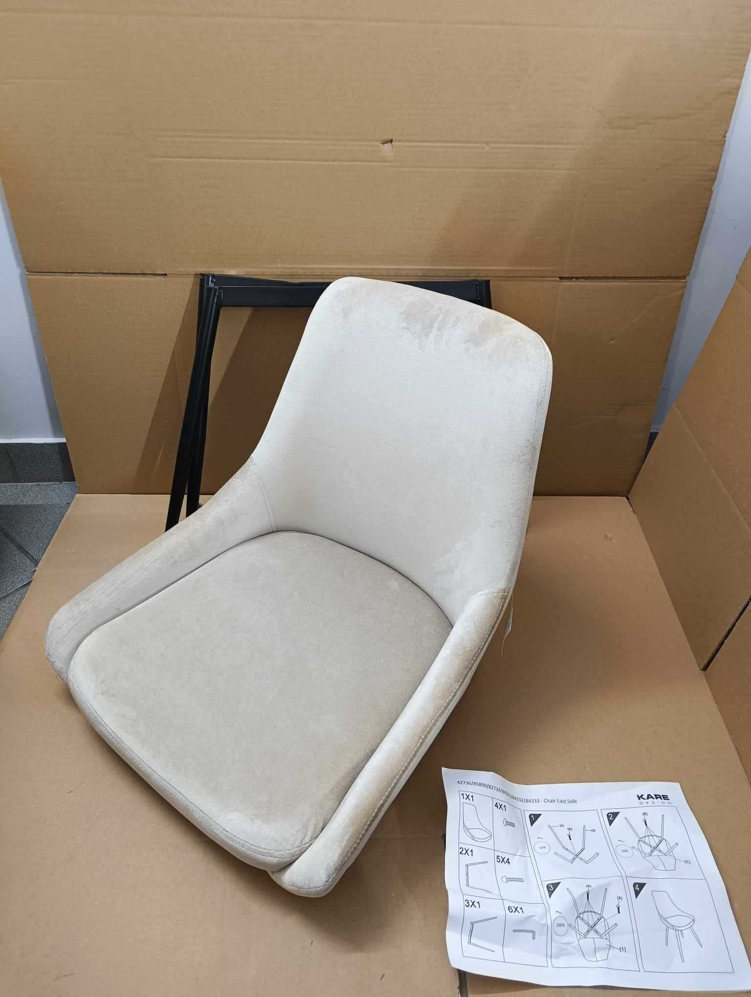 Krzesło Kare Design 48x57x83cm odcienie beżu 1szt NOWE