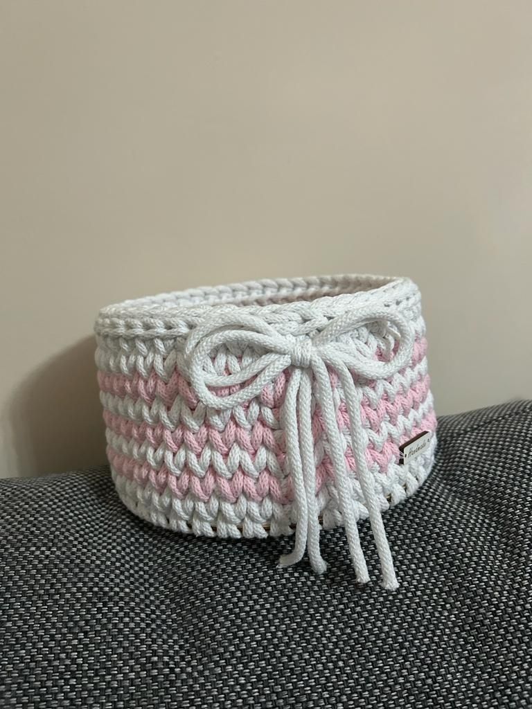 Koszyk,kosz handmade ze sznurka