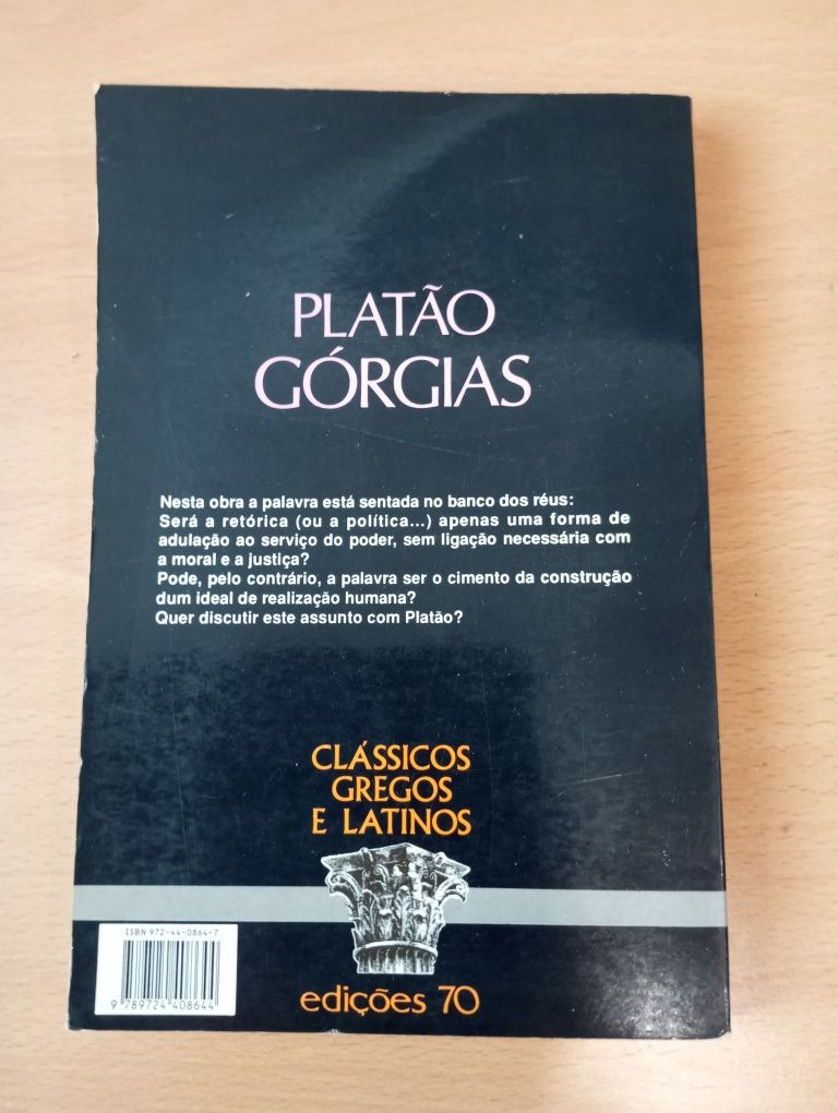 Platão Górgias edições 70 Clássicos Gregos e Latinos