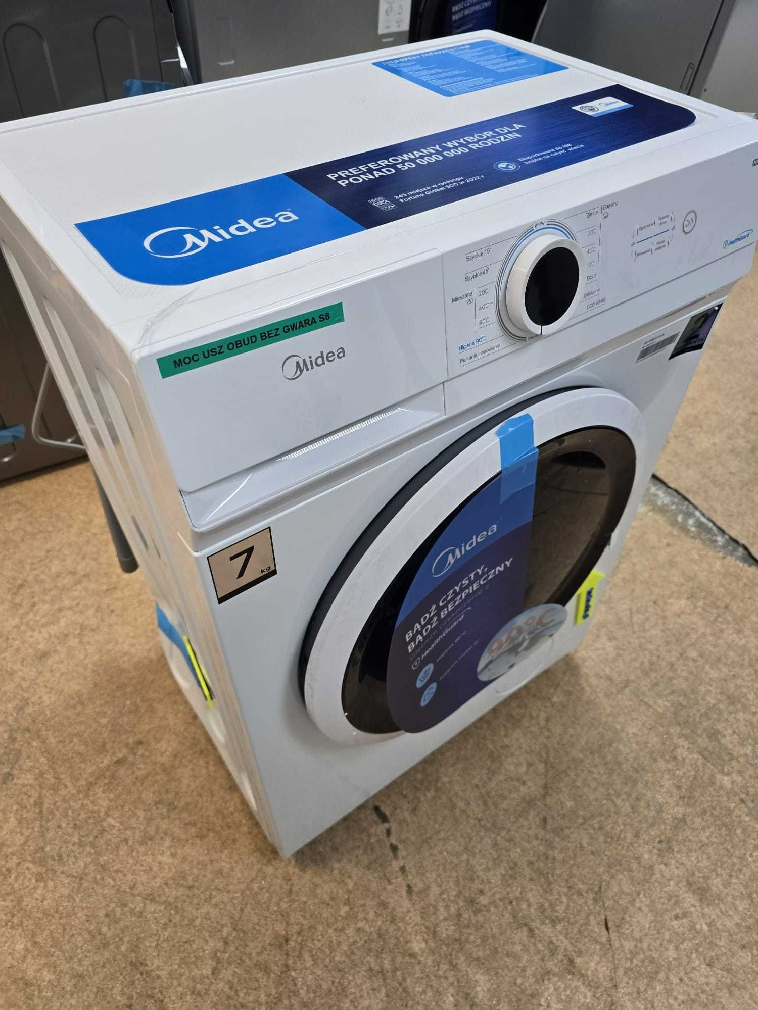 NOWA MOCNO USZKODZONA Midea Pralka MF100W70/W-PL brak gwarancji S8 &