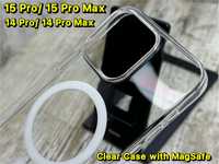 1:1 Чехол Clear Case with MagSafe на iPhone 15 Pro Max/ 14 Pro Max/ 15