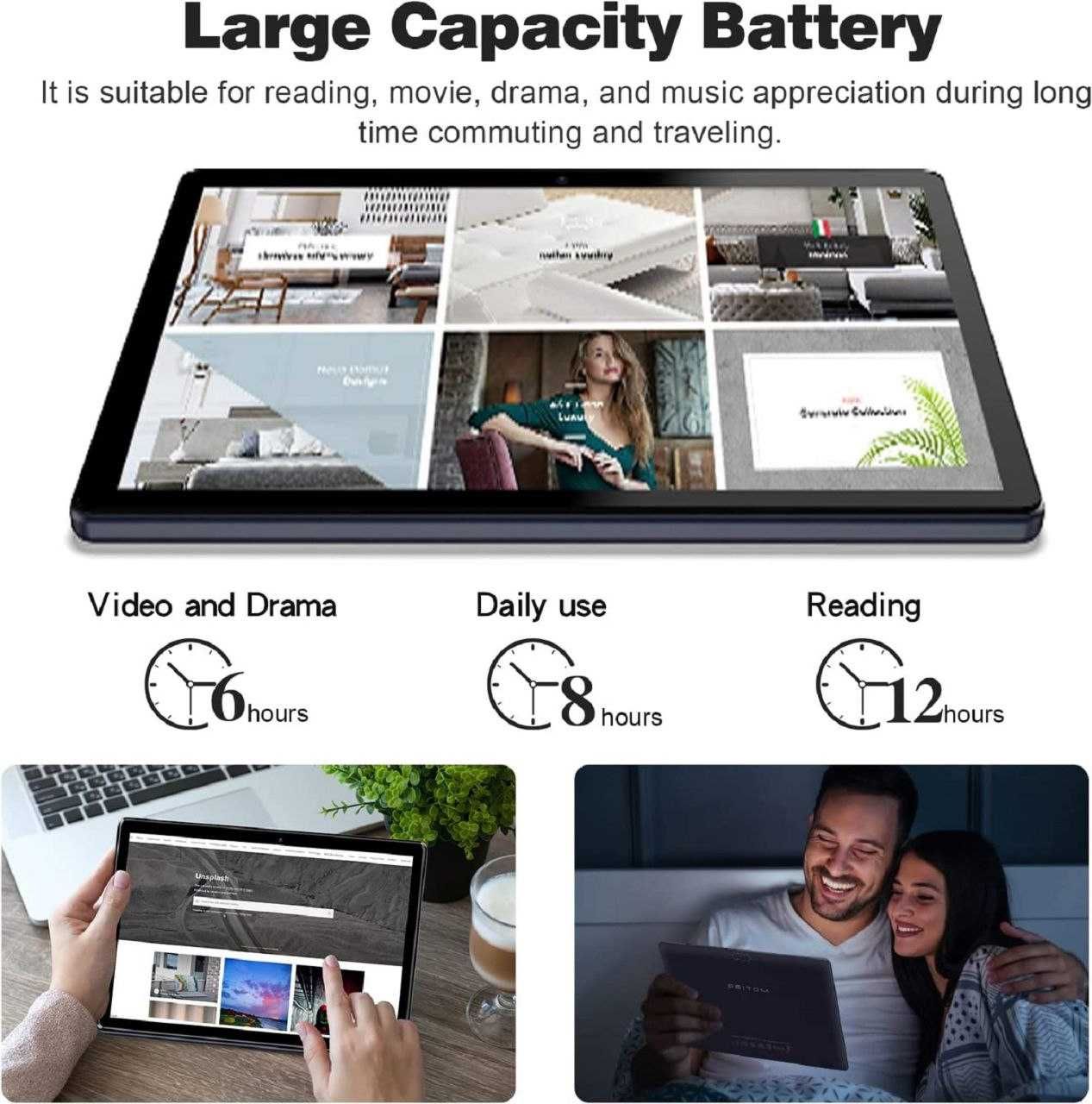 Планшет 10" Pritom M10 2+2/64GB LTE 6000 mAh Android 13 SIM КАРТА 3G