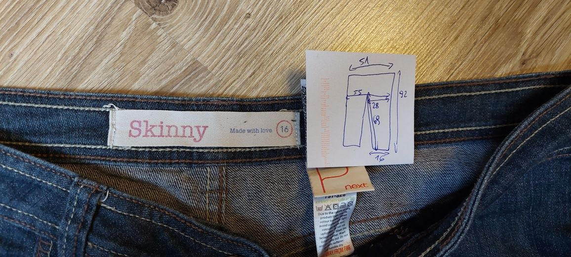 Spodnie jeansy skinny next