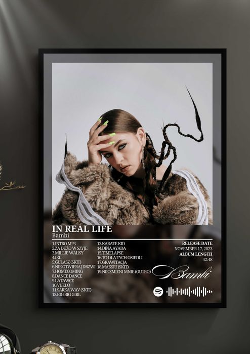 Bambi In real life plakat album a3 w ramce obraz postersog