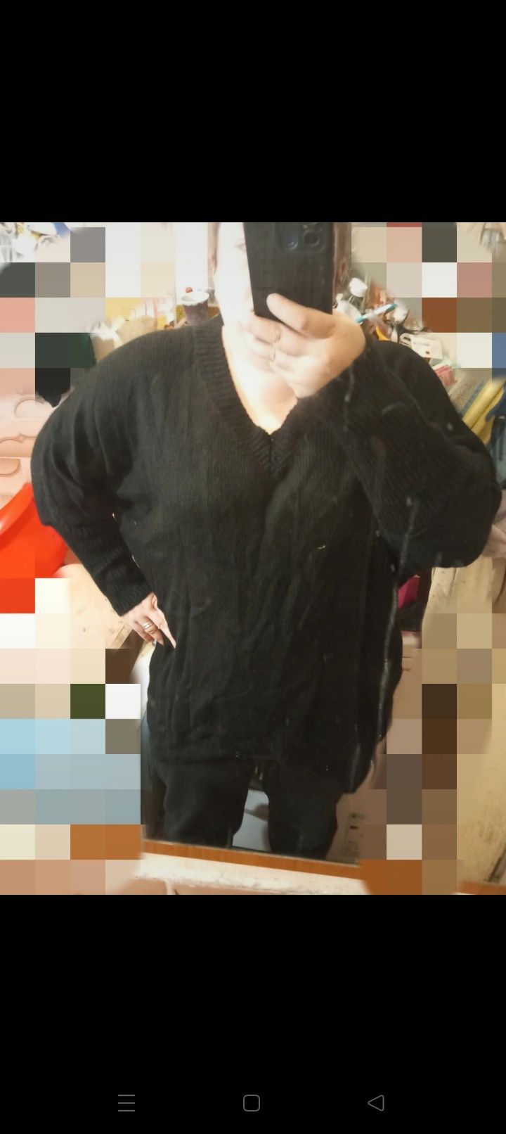 Sweter oversize asymetryczny a'la nietoperz