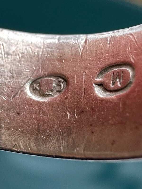 Srebrna obrączka unikatowy wzór próba 3 830 r.17.7