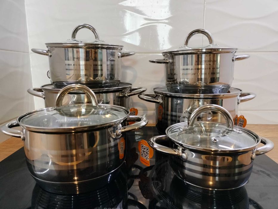 Zestaw niemieckich garnków masterpan nowe zapakowane jakość niska cena