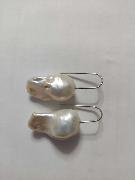 Srebrny kolczyki z pereł naturalnych