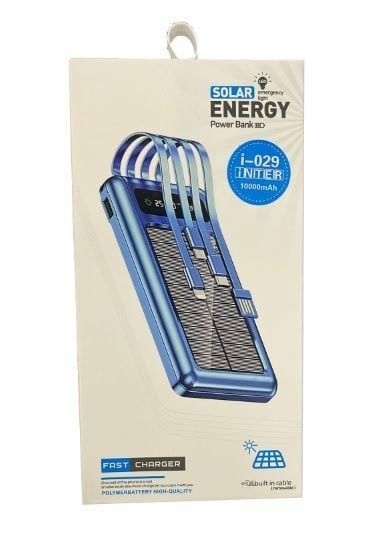 Портативна зарядка на сонячній батареї Solar PowerBank 10000mAh