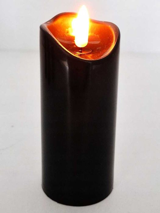 zastaw 6 szt. świeca led wkład  do zniczy czarny 12,5 cm. do dekoracji