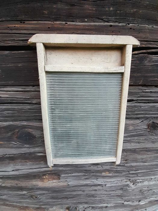 Stara zabytkowa pralka tarka szklana nietypowa retro vintage zabytek