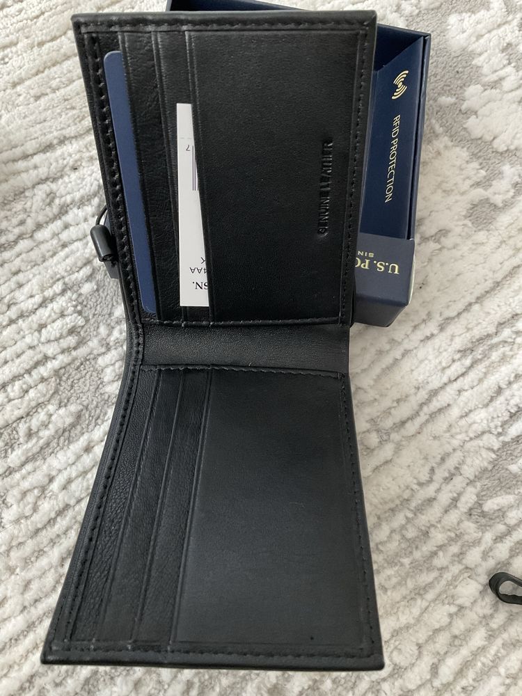Мужское портмоне кожаное US Polo ASSN кошелек бумажник