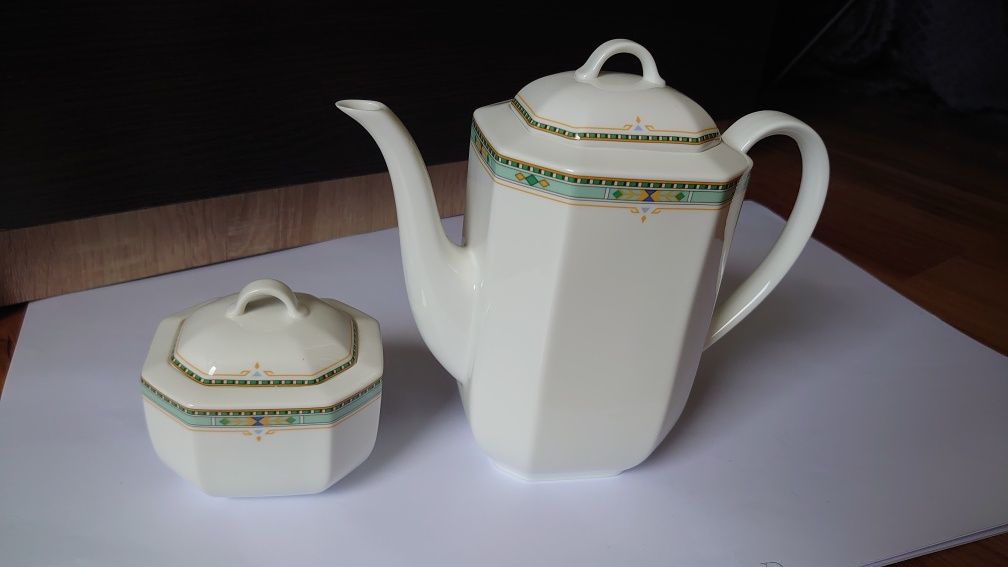 Villeroy & Boch dzbanek i cukierniczka Navajo bone China porcelana kos