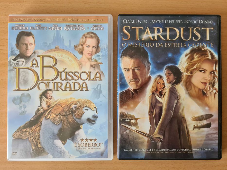 2 filmes infantis sobre fantasia: "A Bússola Dourada" e "Stardust"