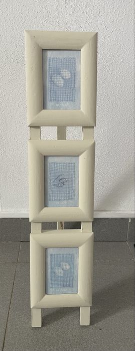 3 Molduras fotos em madeira 9x13