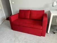 Bordowa sofa tapczan rozkładana z funkcją spania