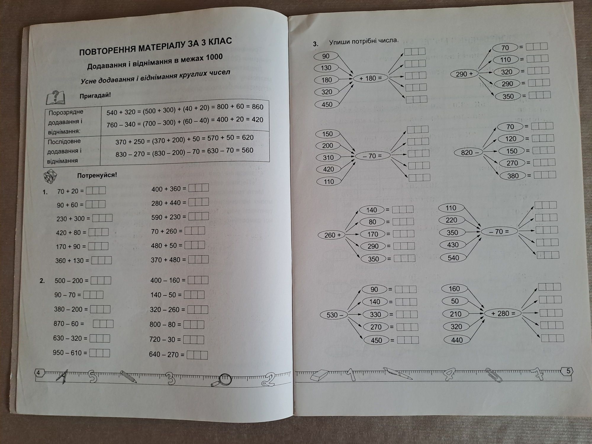 Корчевська Математичний тренажер У трьох частинах 4 клас.