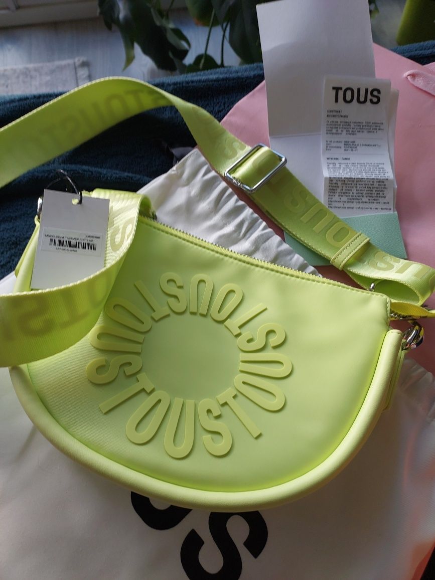 Torebka Tous Miranda soft limonkowa