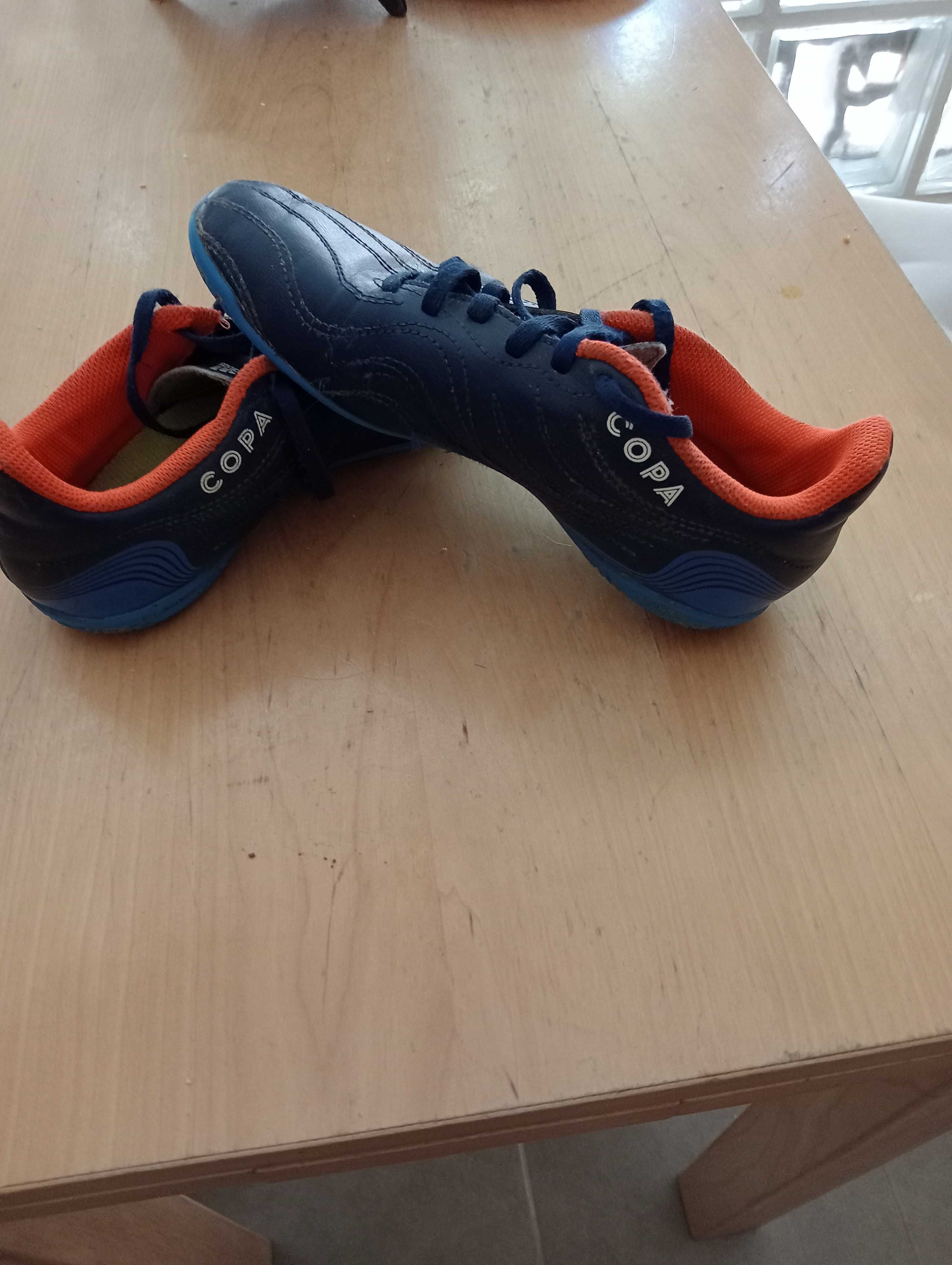 chuteira futsal adidas copa azul