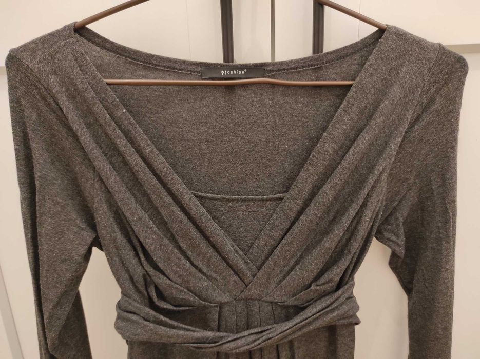 Piekna szara sukienka ciążowa i do karmienia piersią, 9fashion M