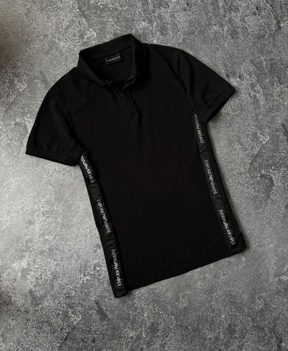 Футболка поло Emporio Armani на лампасах (оригінал)