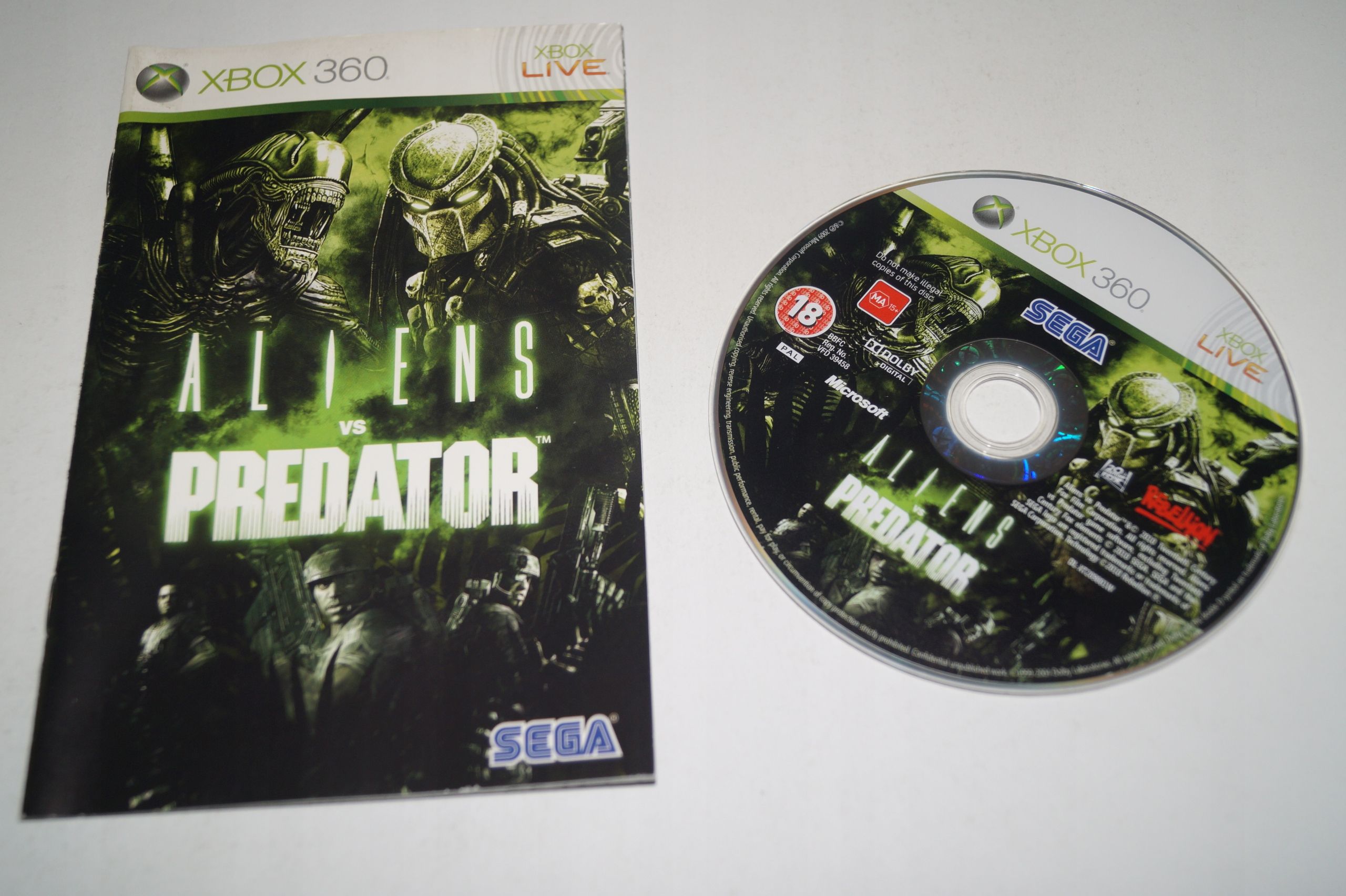 Aliens Vs Predator Microsoft Xbox 360