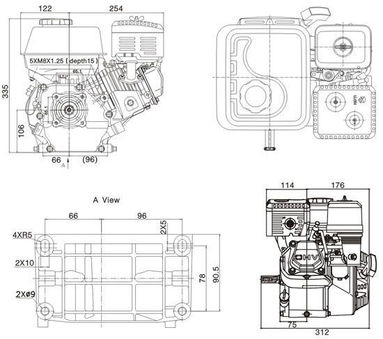 Silnik Loncin G200F-W Spalinowy Benzynowy 6.5 Km Wał Stożek Stożkowy