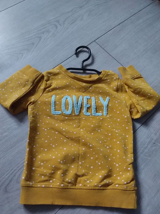 Bluza dziewczęca, sweter, bluzka z długim rękawem, H&M, 80/86
