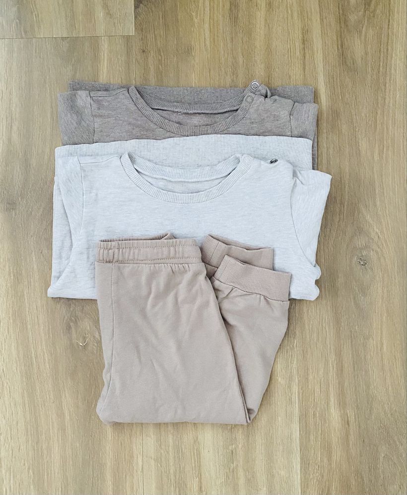 Zestaw H&M 2 bluzy + spodnie dresowe 86/92