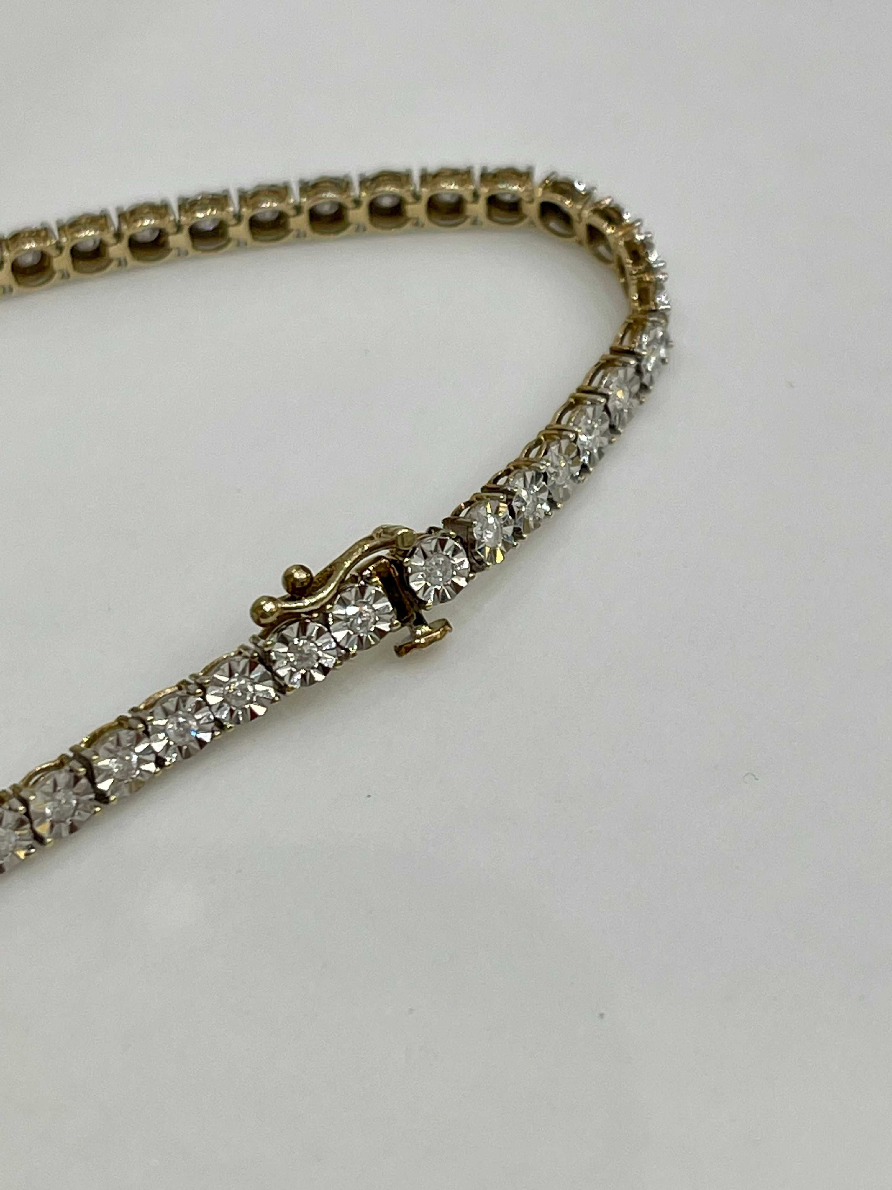 Bransoletka tenisowa z diamentami 1.00 CT