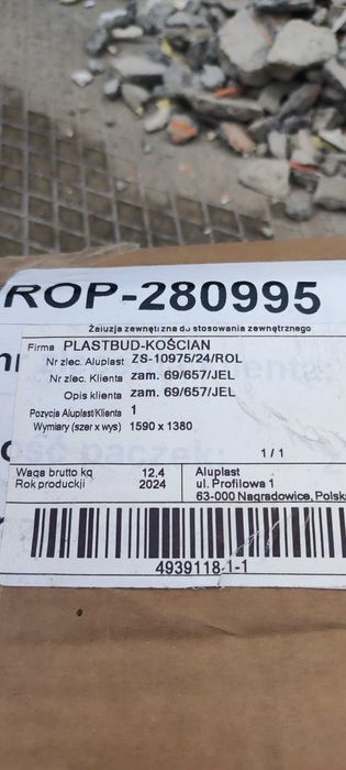 Roleta zewnętrzna z silnikiem antracyt.