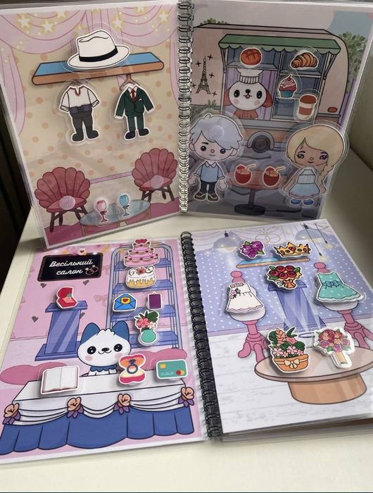 Альбомчик Тока Бока весілля 
Включає сторінки:
Весільний салон,кафе,пл