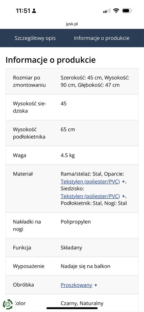 Pilnie sprzedam! Krzesło składane typu reżyserka