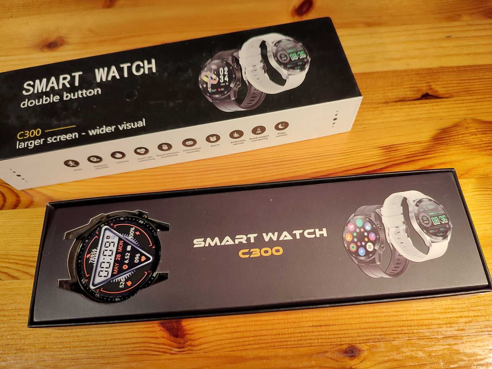 Smartwatch C300/GT Watch - Tętno, Ciśnienie krwi, SpO2, Telefon BT