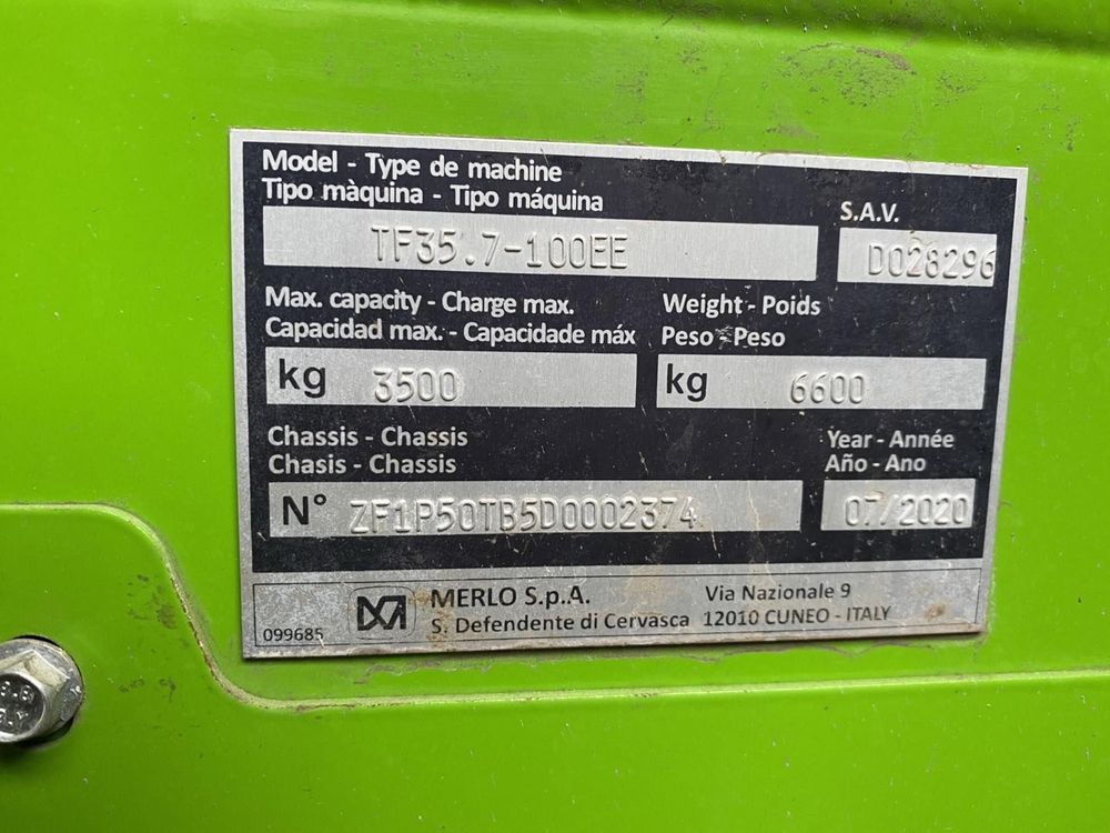 merlo tf 35.7 2020 год 1200 часов