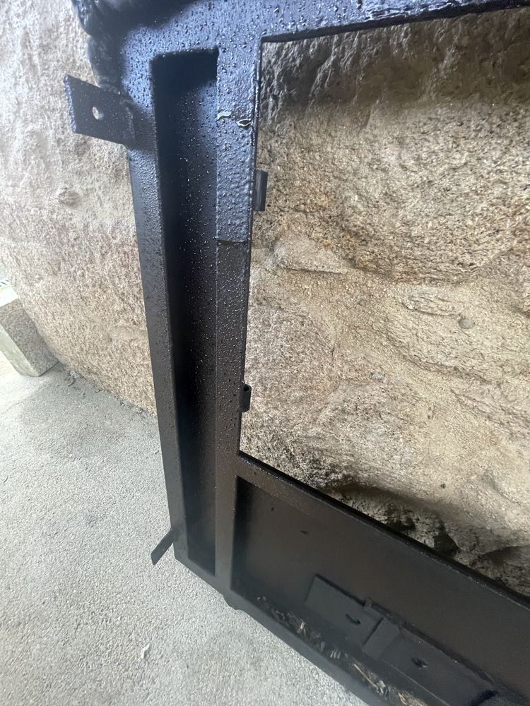 PORTA de VIDRO e FERRO para Lareira 80cm x 70cm